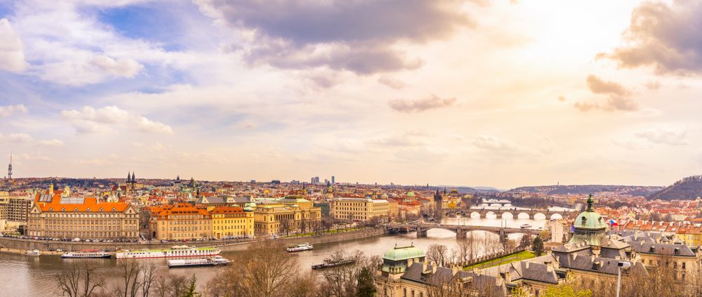 Prague city panorama