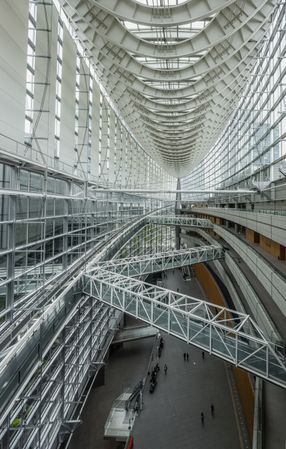 Interior view of Tokyo International Forum in Japan