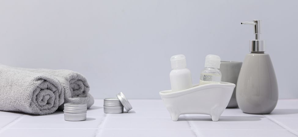 Concept of cosmetic and beauty care accessories