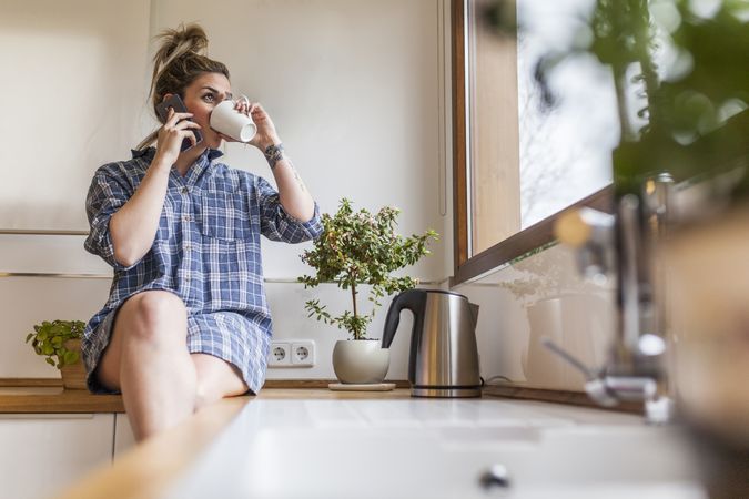 woman at home