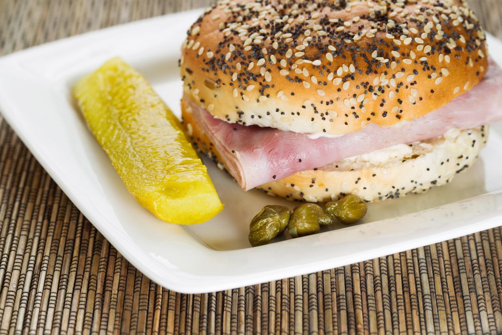 Ham sandwich ready to eat