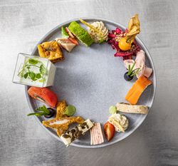Plate with delicatessen mix