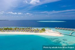 Shot of tropical holiday resort in the Maldives bxN2X5