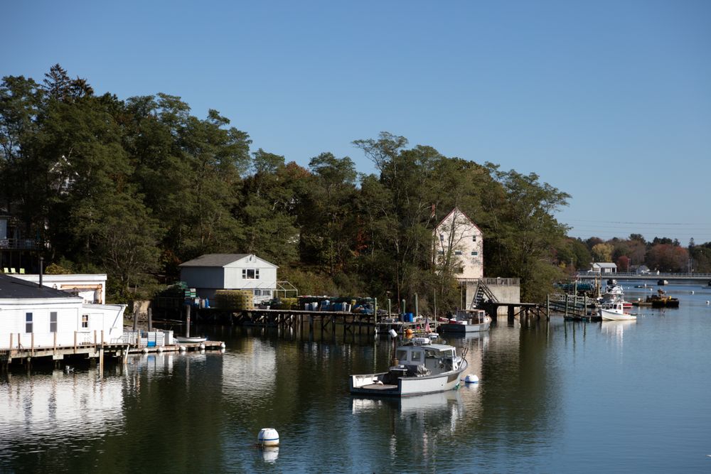 Small dock on the Piscataqua River in Portsmouth,  New Hampshire
