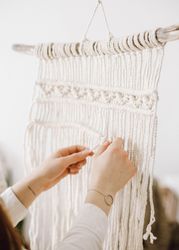 Person knitting crochet