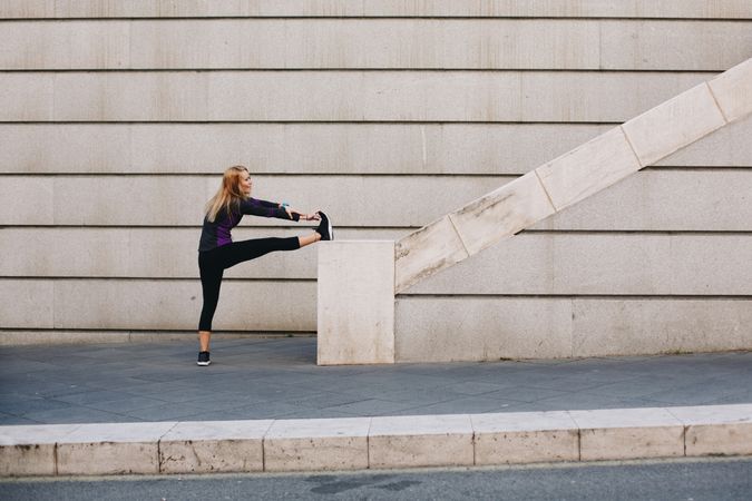 Woman doing some elongation exercises