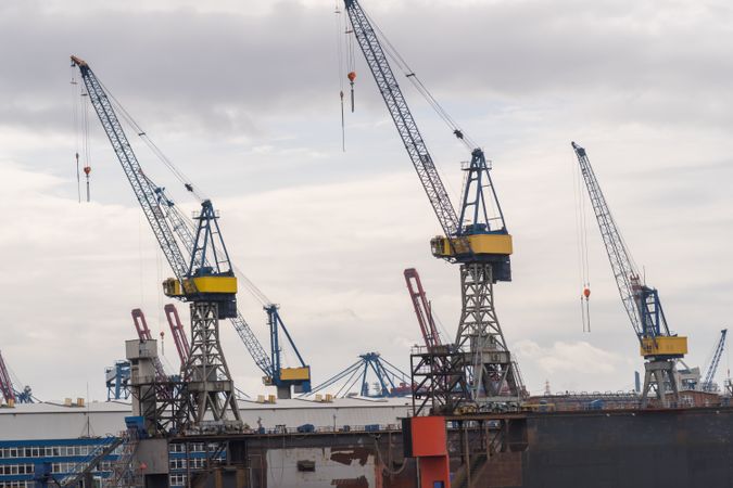Crane at sea port