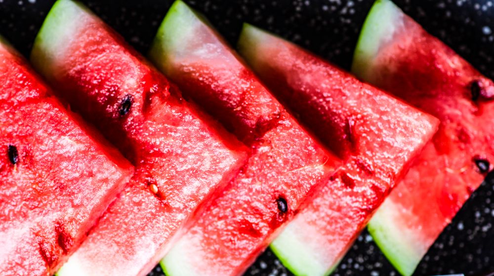 Organic food concept with watermelon slices