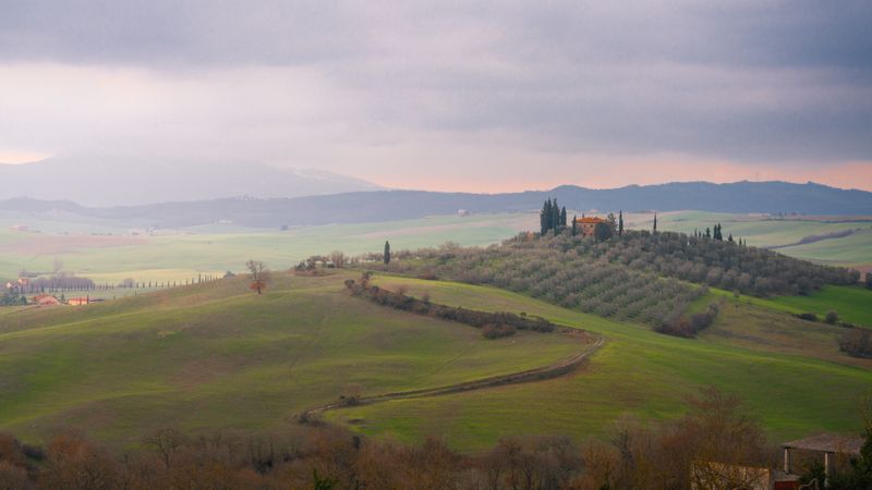 Amazing green valley with mountains