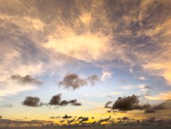 Golden Sunset Sky