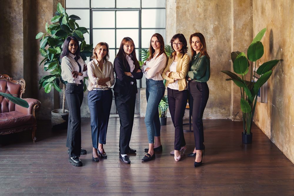 Portrait of diverse women in business