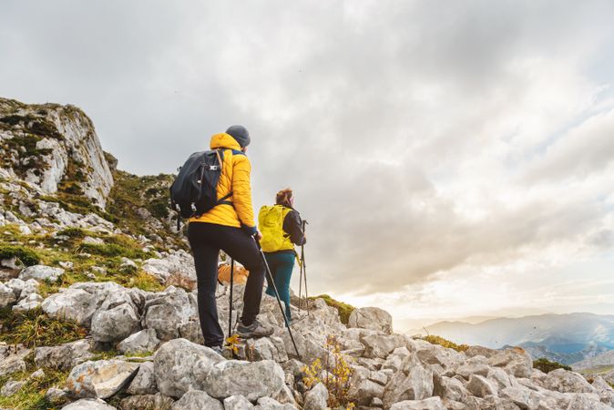 high mountain trekking