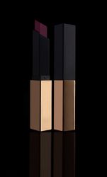 Stylish violet lipsticks in dark cases