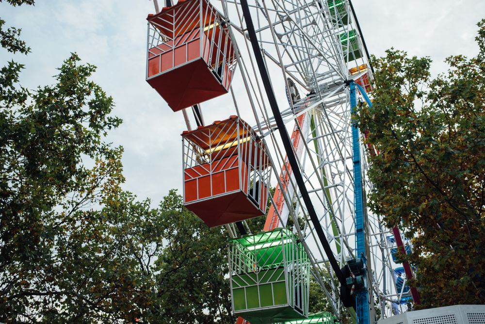 Ferris wheel in amusement park
