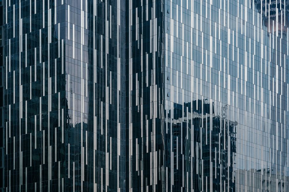 Window of modern office buildings