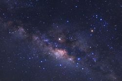 Milky way galaxy with stars and space dust in the universe
