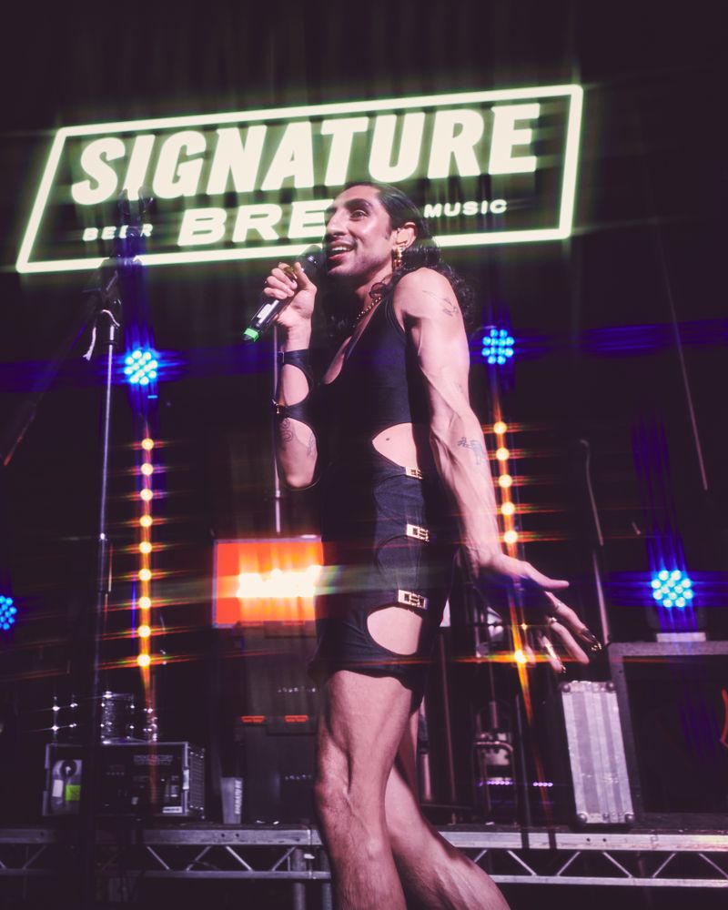 London, England, United Kingdom - Nov 9, 2022: Smiling Leo Kalyan performing in dress London