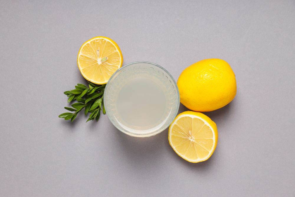 Concept of fresh summer drink - Limoncello cocktail
