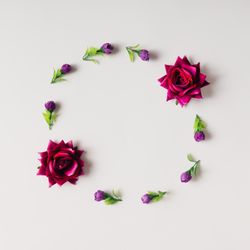 Flowers arranged in circle