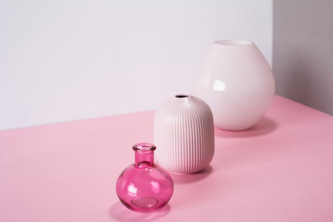 Minimalist art decor vases in a cardboard