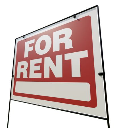 Left Facing For Rent Real Estate Yard Sign