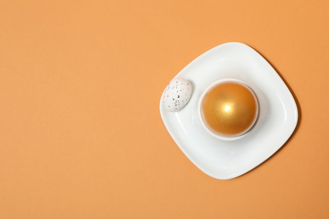 Concept of Richness, golden eggs, space for text