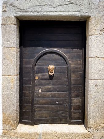 Imposing Patmian wooden door