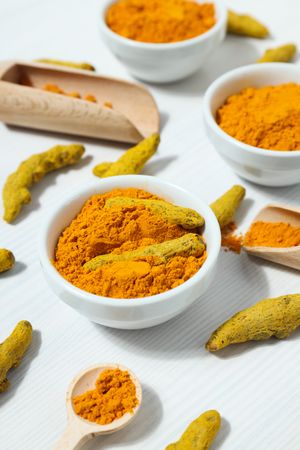 Fragrant seasoning - turmeric, one of the main ingredients in Indian curry
