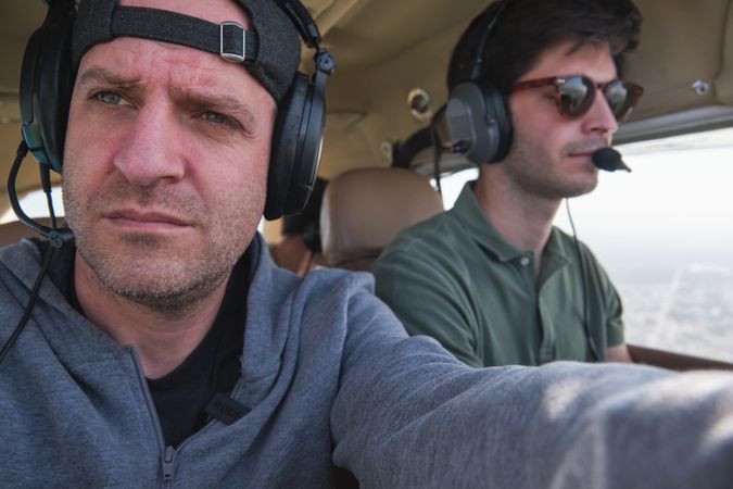 Man Enjoying Aircraft Flight