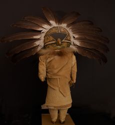Hopi Indian Ahöla katsina doll with feathered headdress k4MoG0