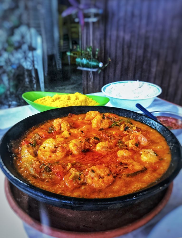 Bowl of shrimp dish