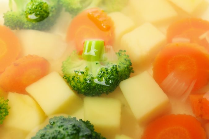 Close up of vegetable soup