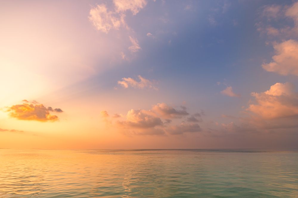 Colorful sunset under the Indian Ocean