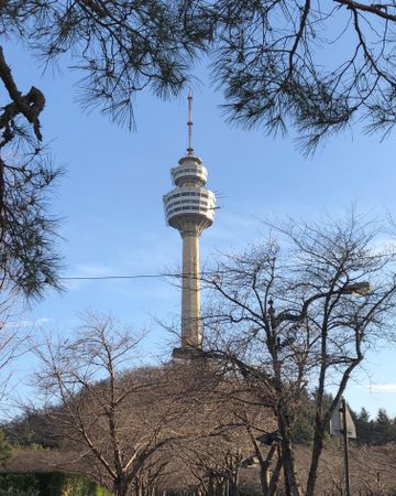 Low angle photo of watch tower in Daegu, Daegu, South Korea