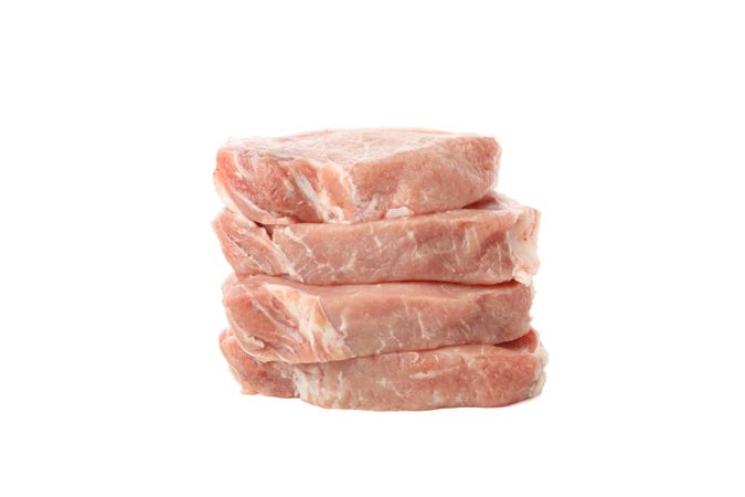 Raw meat for steak isolated on blank background