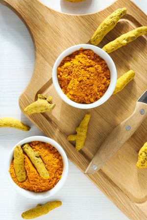 Fragrant seasoning - turmeric, one of the main ingredients in Indian curry