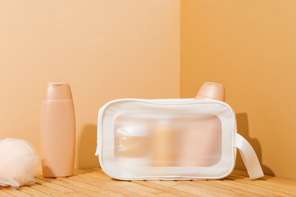 Bath accessories, toilet bag for different self care items