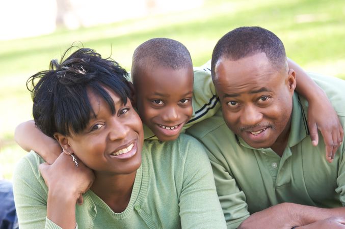 Portrait of Black Family in the Park