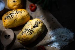 Close up of traditional Georgian pies 