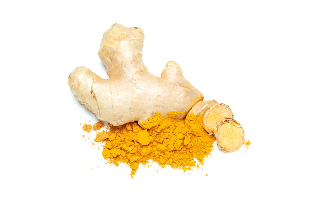 Fragrant seasoning - turmeric, isolated on plain background