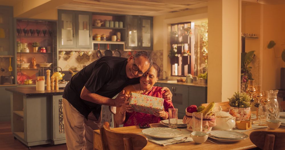 Surprise Gift: Loving Mature Indian Husband Presents a Gift to the Wife, Love of His life.