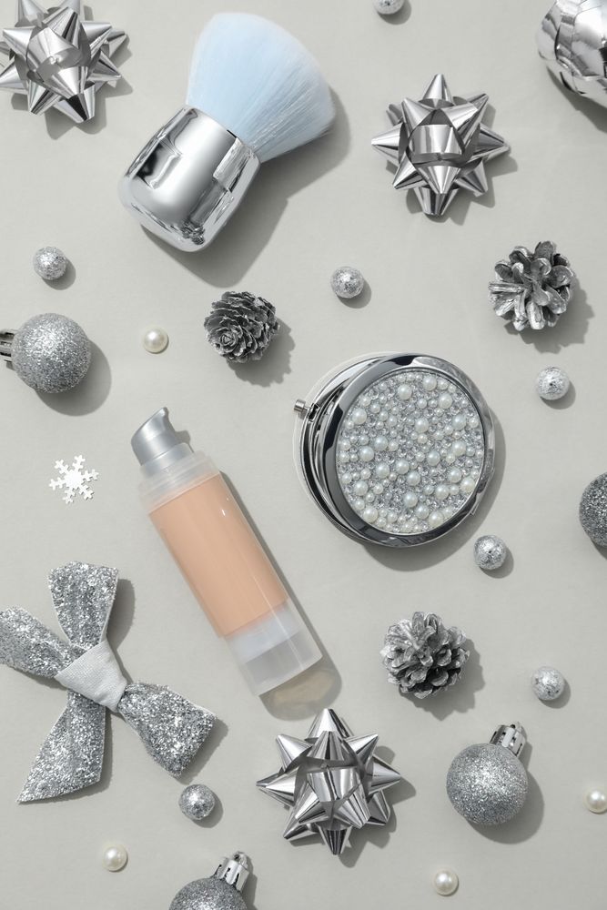 Concept of different cosmetics, different winter cosmetics