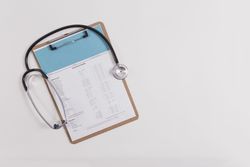 Stethoscope and checklist