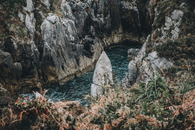 Picturesque rocks and sea