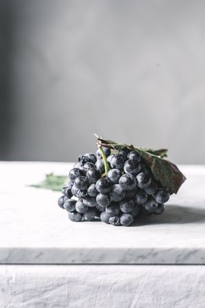 Bunch of grapes on plate
