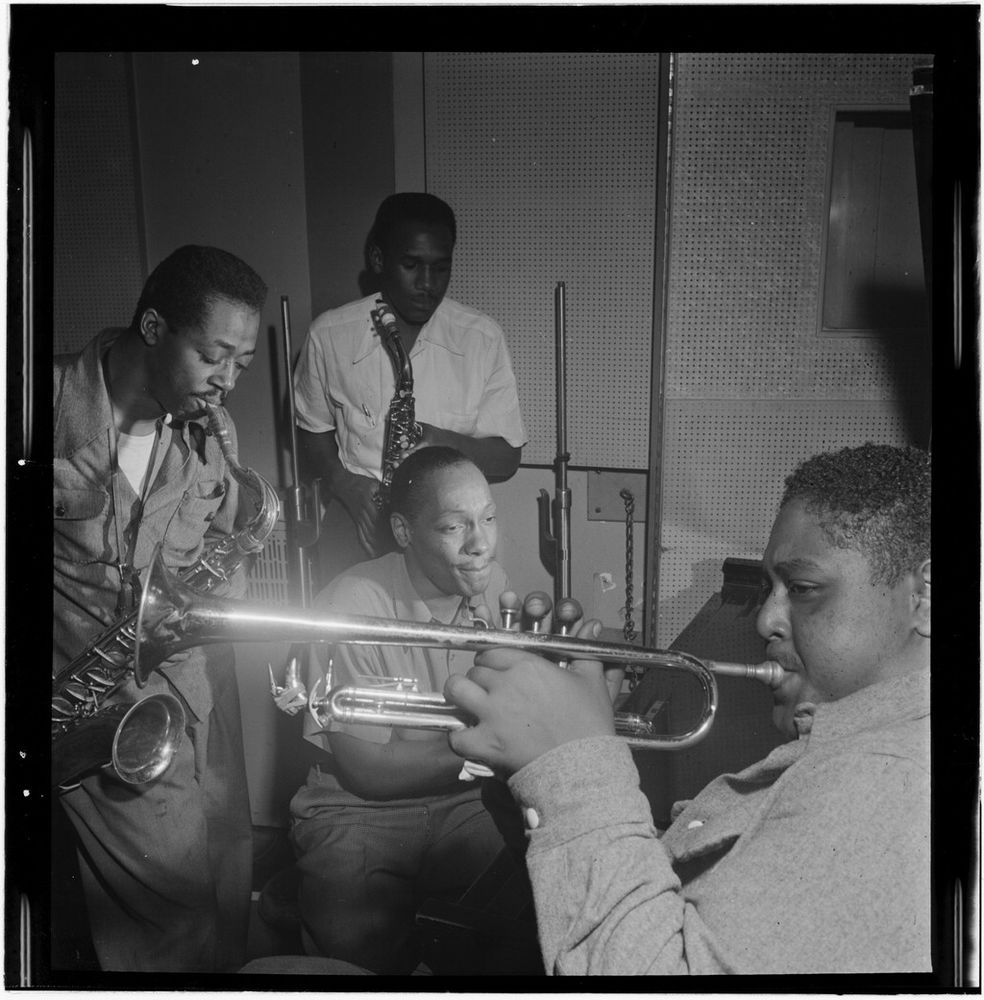 New York City, New York, USA - 1946/1948: Portrait of Fats Navarro, Charlie Rouse, Ernie Henry