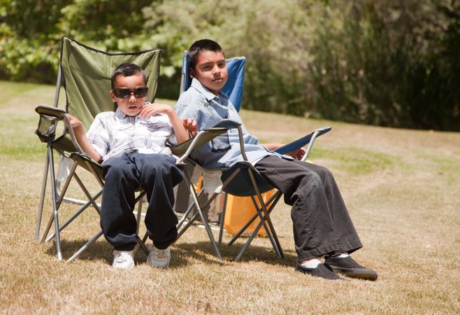 Two Hispanic Brothers at the Park