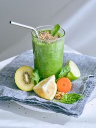 Refreshing smoothie with various fruits
