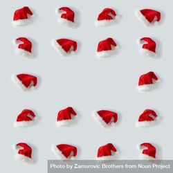 Santa hats arranged on light background 5X3wP0