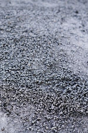 Pile of frosted pebble on ground